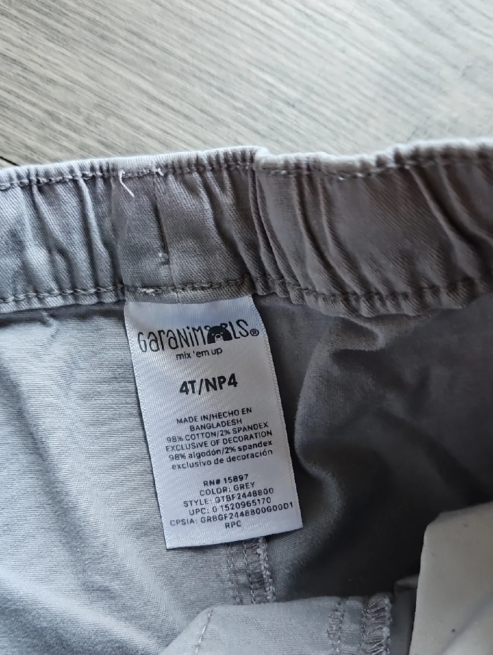 Garanimals Casual Jogger Pants Gray 4T - Picture 3 of 6